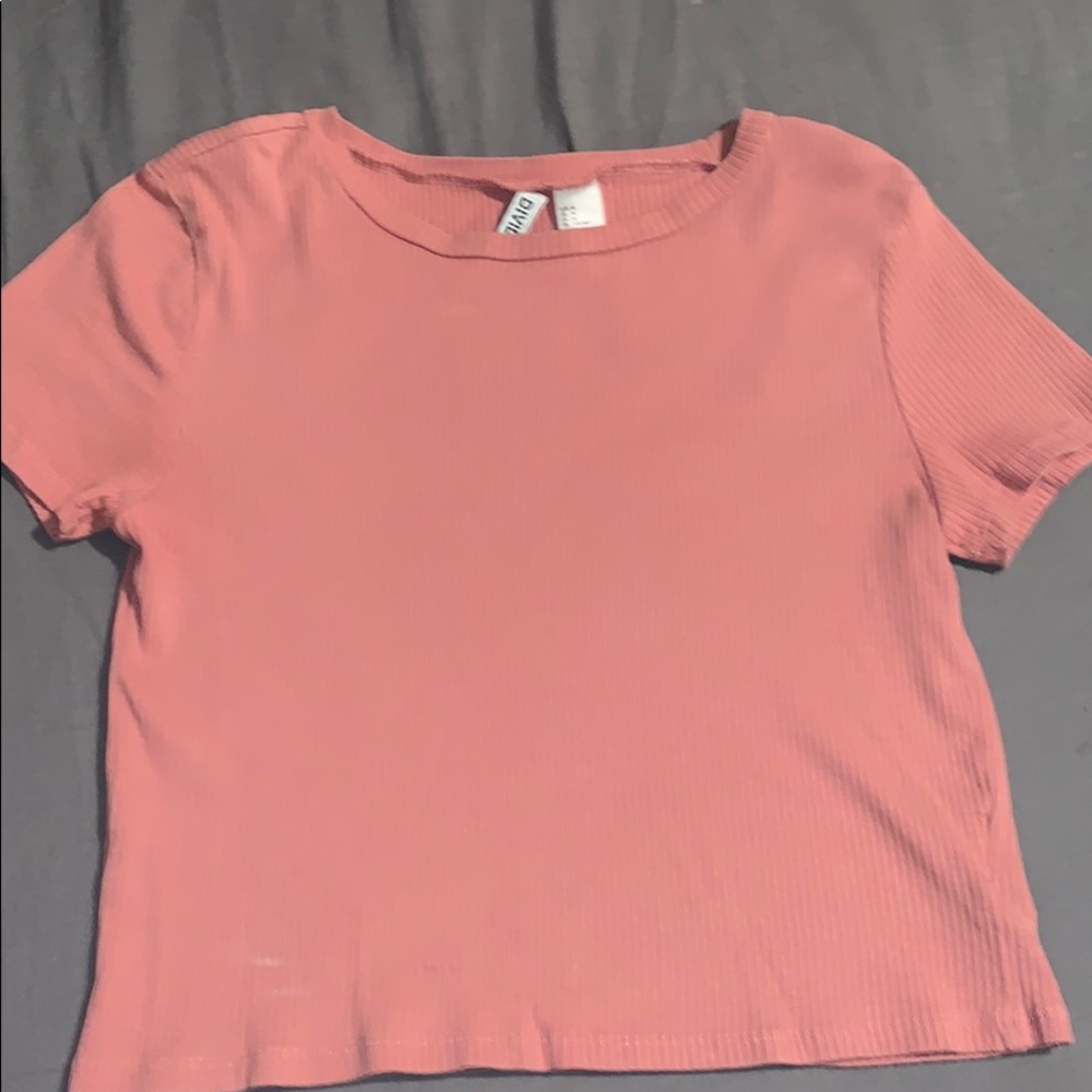 H&M pink crop top